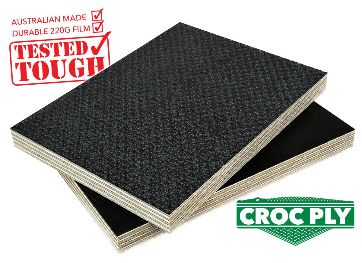 Austral CrocPly, a tough, waterproof and slip resistant floor panel